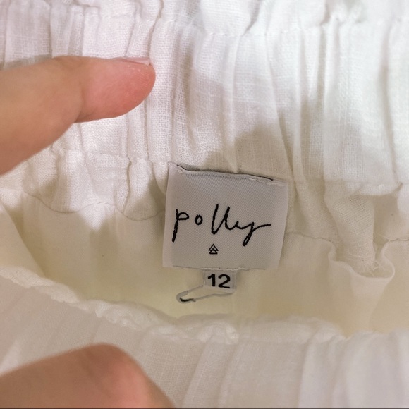 Princess Polly High Waisted Tie White Shorts - Picture 6 of 8